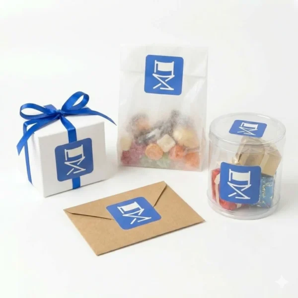 Ευχαριστήρια Τετράγωνα Αυτοκόλλητα Συσκευασίας