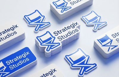 Professional custom sticker printing service by Strategix